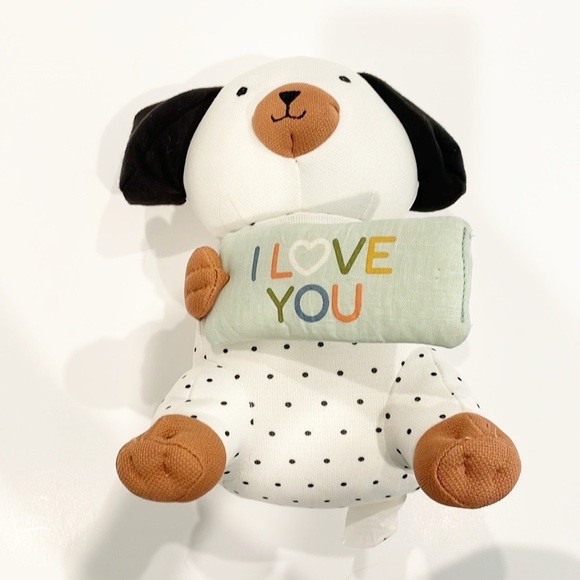Pillowfort Polka Dot Plush with 'I Love You' Message - Picture 1 of 3